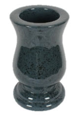 Vase galbé– Double paroi - Intérieur émaillé 2 Noir – 1 Bleu – 1 Gris H : 28 cm  Diam ext. : 17 cm / Diam. int. 11,5 cm Parois : 3 cm Poids : 4,9 kg