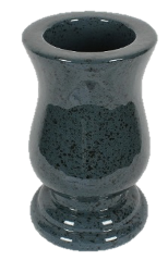 Vase galbé– Double paroi - Intérieur émaillé 2 Noir – 1 Bleu – 1 Gris H : 28 cm  Diam ext. : 17 cm / Diam. int. 11,5 cm Parois : 3 cm Poids : 4,9 kg